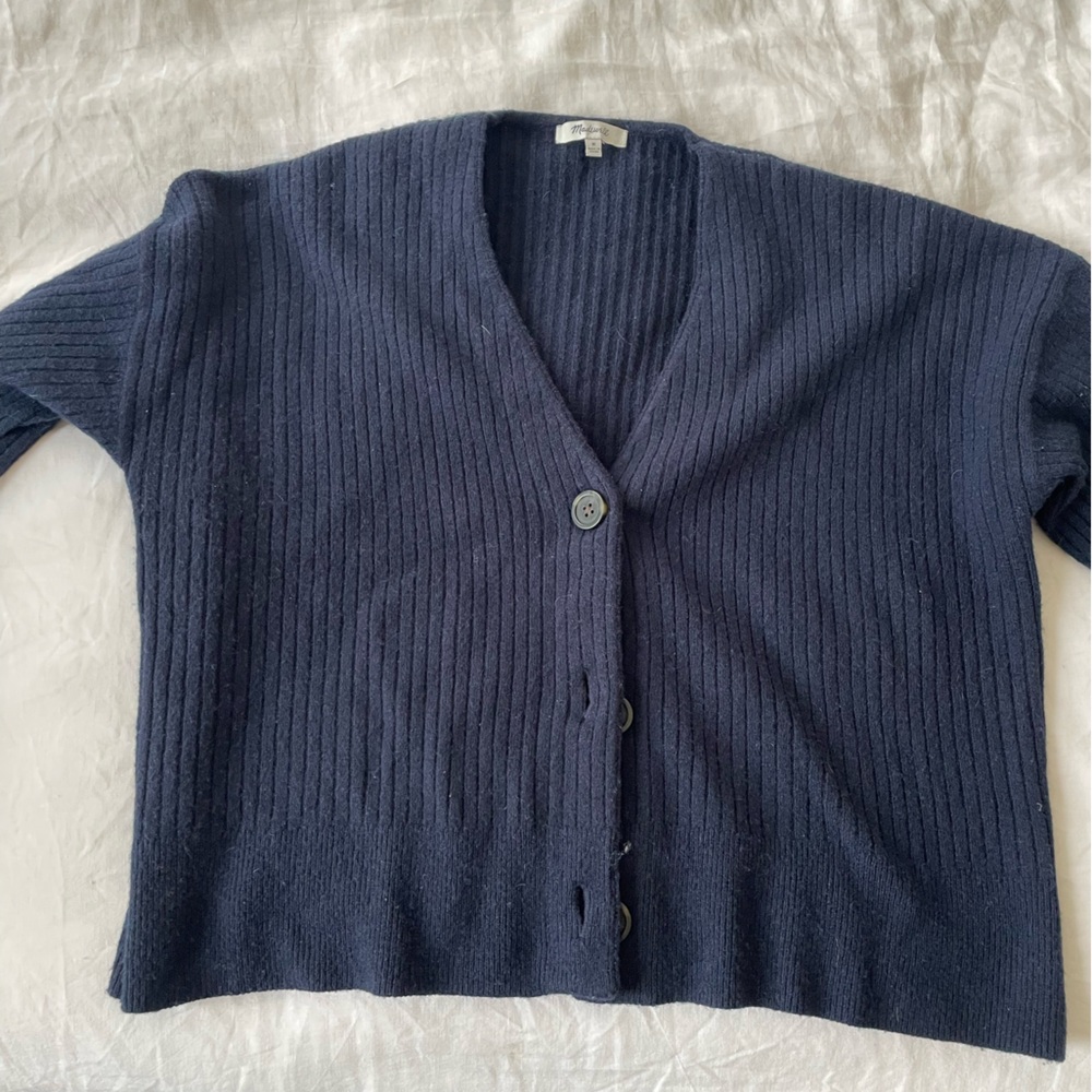 Madewell Deep Blue Ribbed Knitwear